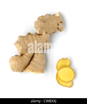 Pezzo di zenzero con il limone Foto Stock