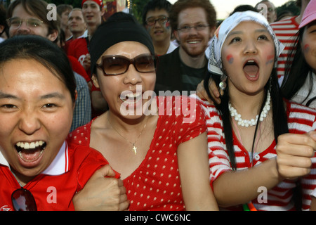 Gli appassionati di calcio World Cup 2006: Tifo donne provenienti dalla Corea del Sud Foto Stock