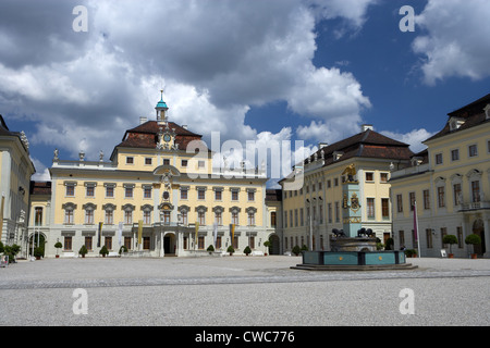 Ludwigsburg - Il Palazzo Reale con la sua magnifica architettura barocca Foto Stock