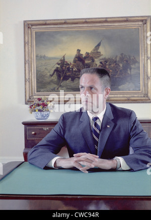 H. R. Haldeman è servito come capo del personale della Casa Bianca per il presidente Nixon e per il suo ruolo nel coperchio del Watergate Foto Stock
