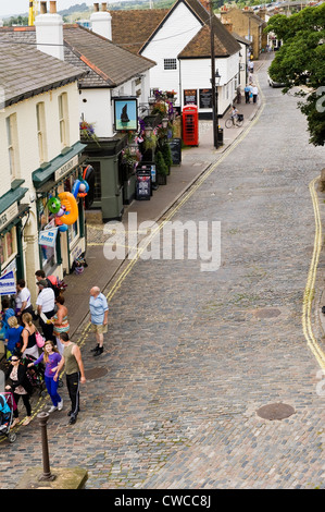 La high street di Leigh on Sea old town. Foto Stock