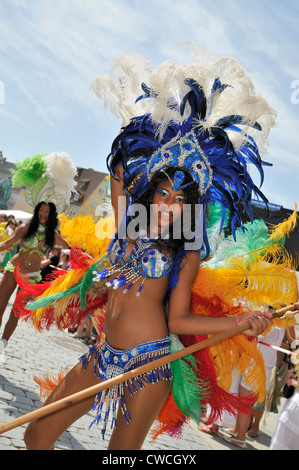 Membro della International Samba-Festival Coburg, Baviera, Germania Foto Stock