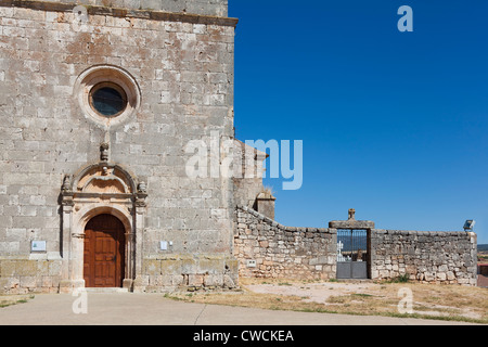 Chiesa di Castrillo de Solarana, Burgos, Castilla y Leon, Spagna Foto Stock