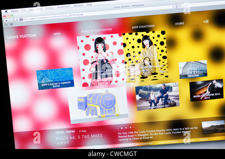 Louis Vuitton beni di lusso sito web Foto Stock