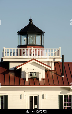 Roanoke paludi Lighthouse replica, Manteo, North Carolina Outer Banks Foto Stock