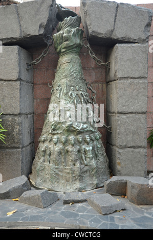 Arte storica al di fuori del Museo Nazionale nel centro storico della città,bangkok, Thailandia Foto Stock