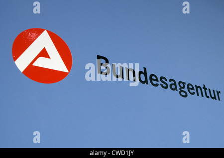 Il logo e il lettering federale agenzia del lavoro Foto Stock