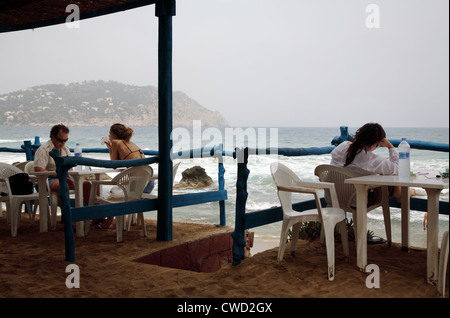 Di Ibiza Playa Aguas Blancas, una spiaggia Foto Stock