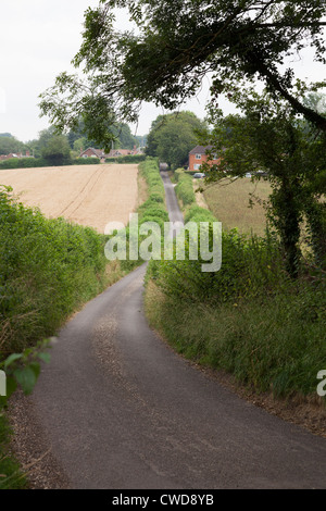 Stretto binario singolo paese corsia di circolazione su strada Foto Stock