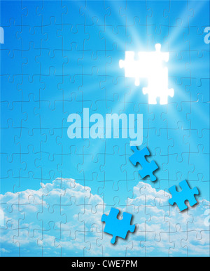 Puzzle Creazione di cielo blu Foto Stock