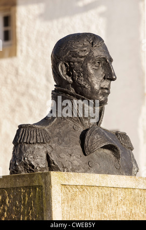 Un busto di Thomas Cochrane, decimo del conte di Dundonald (1775-1860) e l'ammiraglio della flotta nella Royal Navy. Foto Stock