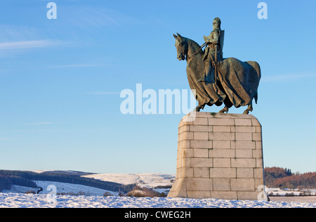 Statua di Re Roberto Bruce al Borestone, Bannockburn, Stirling, Scozia, Regno Unito. Foto Stock