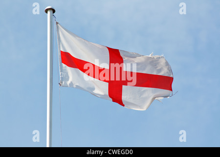 Bandiera dell'Inghilterra o bandiera inglese sullo sfondo della parete Foto  stock - Alamy