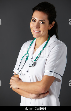 American nurse ritratto in studio Foto Stock