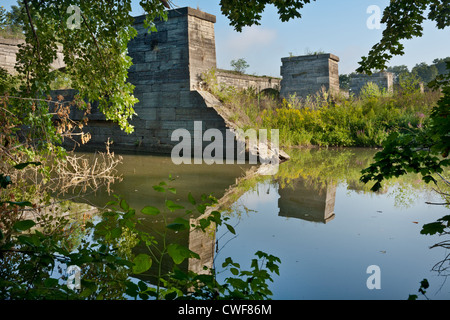 Acquedotto Schoharie sul Canale Erie, Mohawk Valley, nello Stato di New York Foto Stock