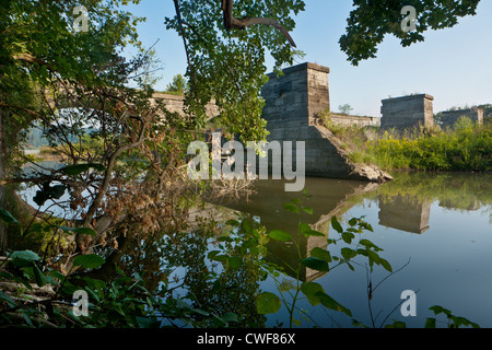 Acquedotto Schoharie sul Canale Erie, Mohawk Valley, nello Stato di New York Foto Stock