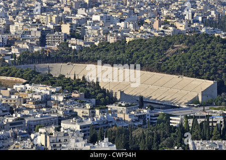 Atene e Panathenean stadium Foto Stock