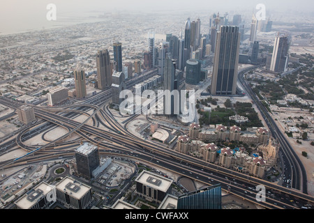 Dubai dal di sopra Foto Stock