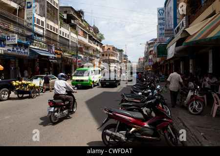 Phonm Penh street scene, Cambogia Foto Stock