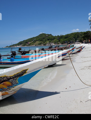 Haad Rin Beach barche Foto Stock