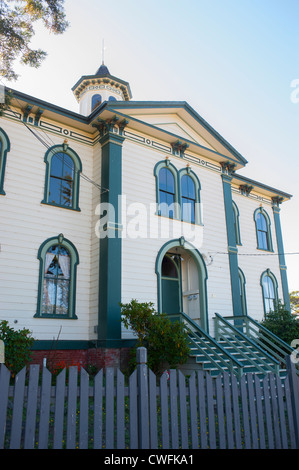 Stati Uniti d'America California CA Bodega Potter School house utilizzato come impostato nel Alfred Hitchcock film, gli uccelli Foto Stock