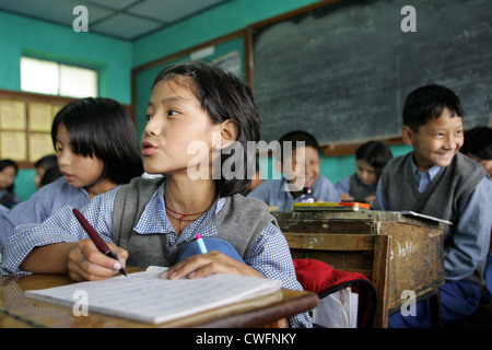 Esilio tibetani in India Foto Stock