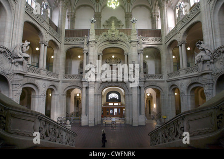 Berlin Moabit Tribunale Penale, Sala principale Foto Stock