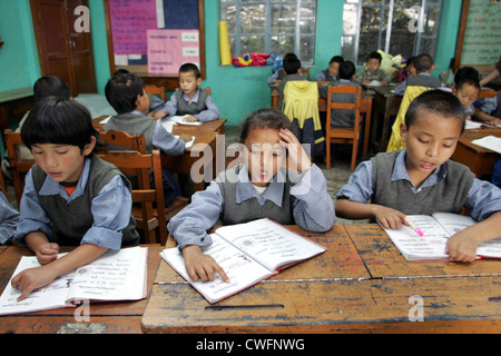 Esilio tibetani in India Foto Stock