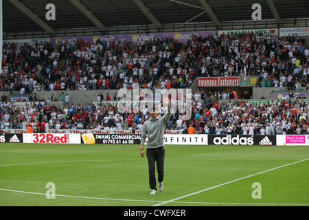 Ki Sung-Yueng è presentato come nuova firma per Swansea City presso il Liberty Stadium, Agosto 2012. Foto Stock