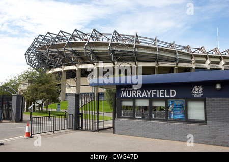 Lo stadio di Murrayfield Edimburgo, Scozia, Regno Unito Foto Stock