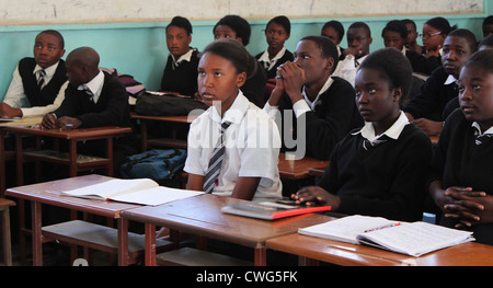 Scuola, classe, Ndola, Zambia Foto Stock