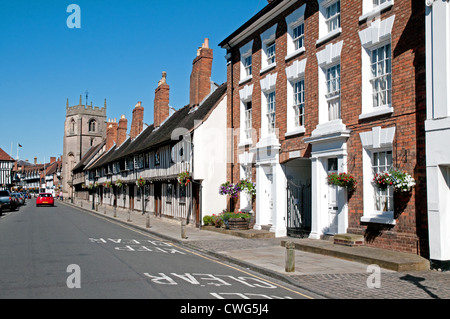 Georgian House medieval graticcio Alms Case e Guild Chapel in Church Street Stratford upon Avon Inghilterra Foto Stock