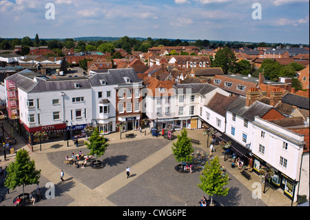 Market Place, Abingdon-on-Thames, Oxfordshire, Regno Unito Foto Stock