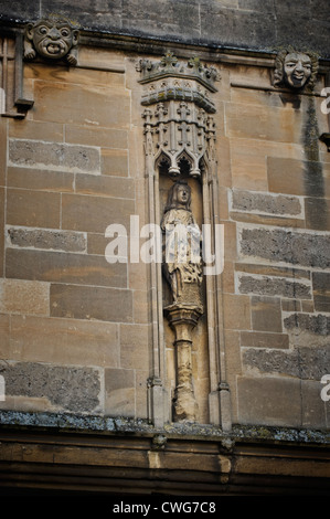 Di nicchia e la statua della Vergine, Abingdon-on-Thames, Regno Unito Foto Stock