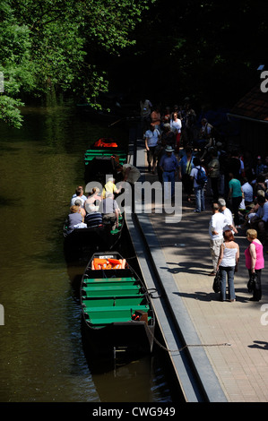 Les Hortillonnages,barque un cornet,Amiens,Somme,Picardie,Francia Foto Stock