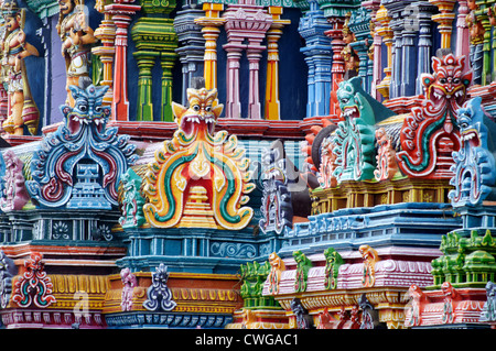 Lo straordinario Tempio di Madurai a Madurai, India del Sud. Foto Stock