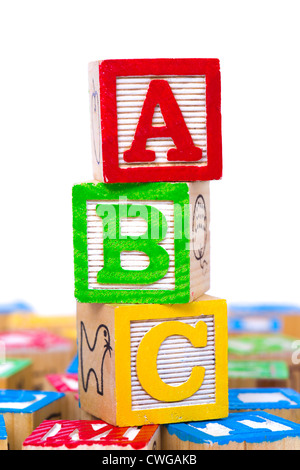 Bambini i blocchi ortografia ABC Foto Stock