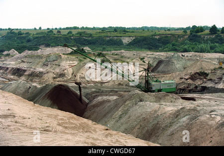 Industria mineraria di ambra mietitrebbia in Jantarny (Palmnicken), Kaliningrad, Russia Foto Stock