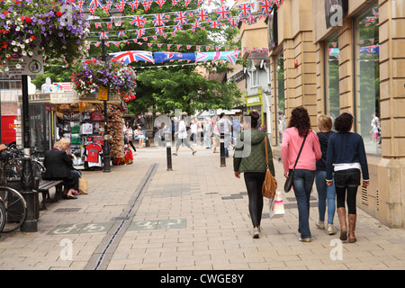 Oxford occupato a Queen Street, UK. Foto Stock