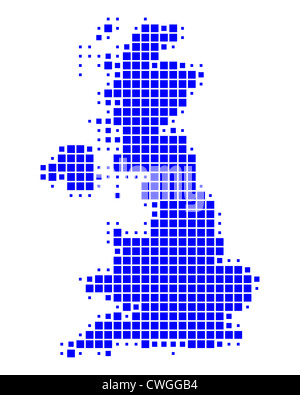 Mappa della Gran Bretagna Foto Stock