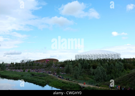 Velodromo e basket arena Olimpiadi di Londra 2012 Foto Stock