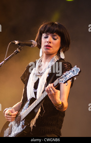 BENICASSIM, Spagna - 15 Luglio: Scuola di sette campane band suona al FIB sulla luglio 14, 2012 a Benicassim, Spagna. Foto Stock