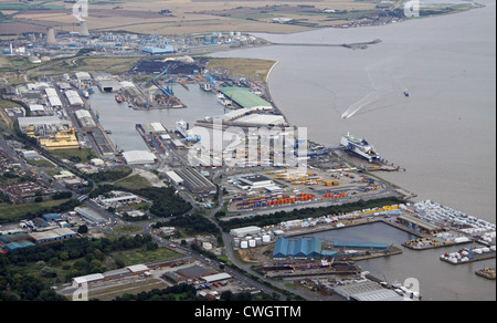 Vista aerea del re George Dock e Alexandra scafo Dock Foto Stock