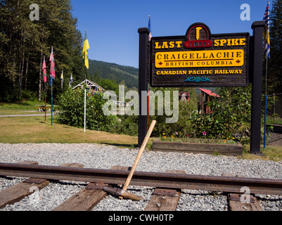 Ultimo Spike Craigellachie, British Columbia Foto Stock