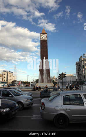 A Tunisi la Torre dell Orologio Foto Stock