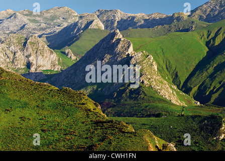 Spanien, Asturien: Mountain View nel Nationalpark Picos de Europa Foto Stock