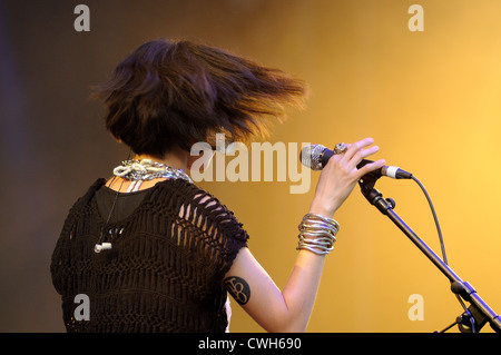 BENICASSIM, Spagna - 15 Luglio: Scuola di sette campane band suona al FIB sulla luglio 14, 2012 a Benicassim, Spagna. Foto Stock