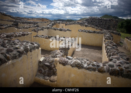 Il Palazzo dei sei Patios del zapoteco rovine di Yagul in Oaxaca, Messico, Luglio 8, 2012. Foto Stock