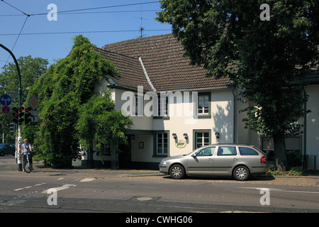 Schuetenhof mit Laubengang in Krefeld-Bockum, Niederrhein, Renania settentrionale-Vestfalia Foto Stock