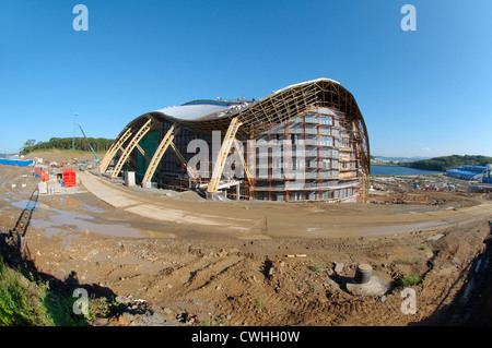 La costruzione dei più grandi Oceanarium in CIS. Vladivostok, Russky Island, Estremo Oriente, Primorsky Krai, Federazione russa Foto Stock